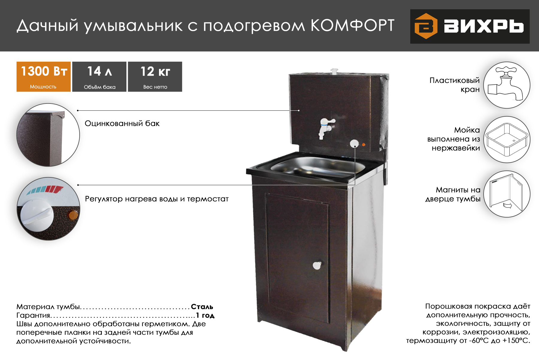 Умывальник дачный 